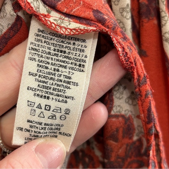 Bohemian Red Paisley Skirt - Picture 4 of 4